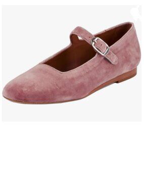 Pazzion Blush Cute Round Toe Mary Janes Comfortable Strap Buckled Ballet Flats